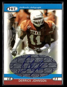 Derrick Johnson 2005 Sage Hit Auto - Picture 1 of 2