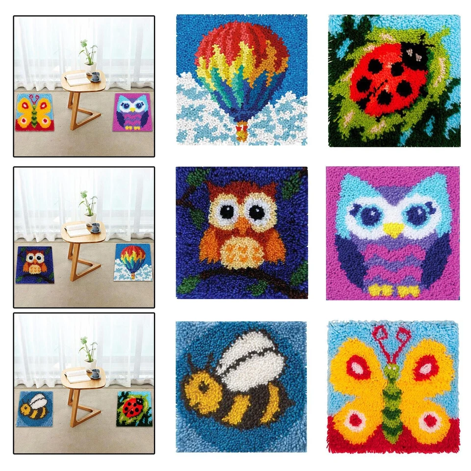 DIY Latch Hook Kit Rugs Carpets Cushion Embroidery Crochets - Image 1 of 1