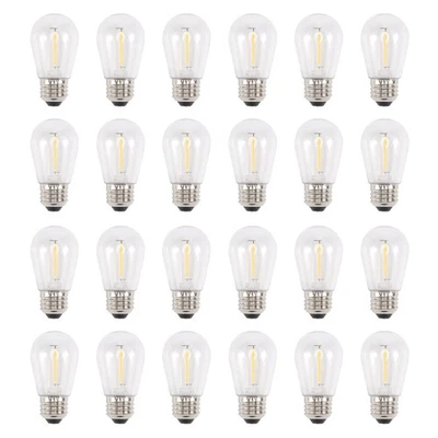 1X(24 Pack 3V LED S14 Replacement Light Bulbs, Shatterproof Outdoor Solar9251 - Image 1 of 4
