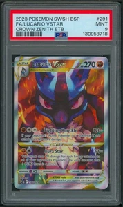 Pokémon SWSH Crown Zenith ETB Lucario VStar Promo SWSH291 PSA 9 - Picture 1 of 2