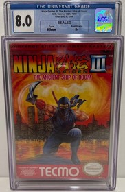 Ninja Gaiden III: The Ancient Shadow Ship of Doom Nes CGC 8.0 B+ SEALED!