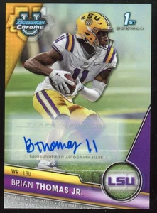 2023 Bowman U Chrome Brian Thomas Jr. #8 LSU rifrattore automatico #'d 29/499 Jaguars! - Foto 1 di 2