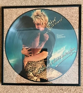FRAMED Limited Edition PICTURE DISC Rod Stewart ‘Blondes Have More Fun’ Vinyl - Picture 1 of 5