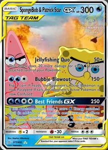 SpongeBob Patrick Custom Art Pokemon Card - Picture 1 of 4
