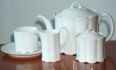 Rosenthal Classic Rose Monbijou servicio de té blanco. 8 ajustes de lugar  Foto 1 de 4