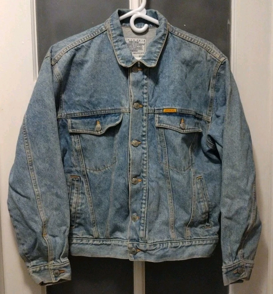 Chaqueta vaquera Jordache vintage talla grande camionero azul denim motociclista algodón Y2K para hombre Foto 1 de 4