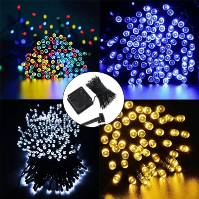 Christmas Solar String Lights Outdoor Garden Party Xmas Fairy Wedding Lamp Decor - Image 1 of 4
