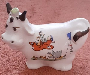 1960's Ellgreave, Rosie Cow Piggy Bank / Money Box Ceramic. Cute Decals. - Picture 1 of 8