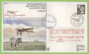 G.B. 1981 70th Anniv, of London - Paris flight, RAF Flown Cover, FF29 - Picture 1 of 1