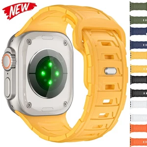 Silikon Armband Sport Band für Apple Watch Series 11 10 9 8 7 6 5 4 SE Ultra 3 2 - Picture 1 of 39