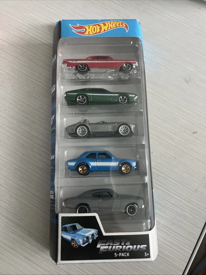 Hot Wheels 2018 Fast & Furious 5 Pack Set Movie Impala Corvette Escort Chevelle - Image 1 of 1