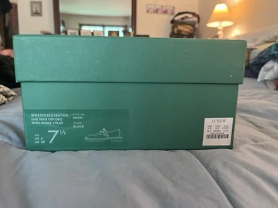 NEW IN BOX J. Crew Black Women’s Oxford 7.5 - Image 1 of 3