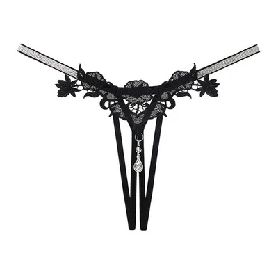 H?schen Unterw?sche Schleife H?schen String transparent s��? mit Perlen G St - Bild 1 von 4