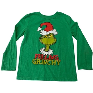 The Grinch Kids Sz 6 Feeling Grinchy Long Sleeve Tee Shirt Jumping Beans - Picture 1 of 6