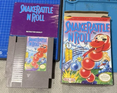 Snake Rattle 'n' Roll (Nintendo Entertainment System, 1991) CIB & Tested Working - Image 1 of 4