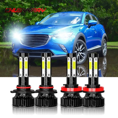 Para Mazda CX-3 deportivo utilitario 4 puertas 2,0 L 2016-2021 4x faros LED bombillas altas bajas Foto 1 de 4