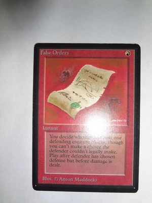 MTG MAGIC THE GATHERING CARD ORIGINAL BETA RED FALSE ORDERS INSTANT x1 - Image 1 of 4