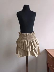 Isabel Marant Etoile Mini Skirt Tiered with Flounces Linen/Cupro Size 40/S-M - Picture 1 of 20