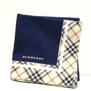 Burberry Baumwoll-Taschentuch kariert dunkelblau 50 x 50 cm - Bild 1 von 2