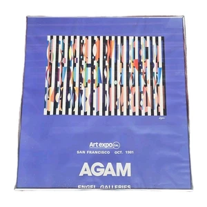 1981 YAACOV AGAM Exhibition Kinetic Art Poster San Francisco Engel Galleries - Picture 1 of 4