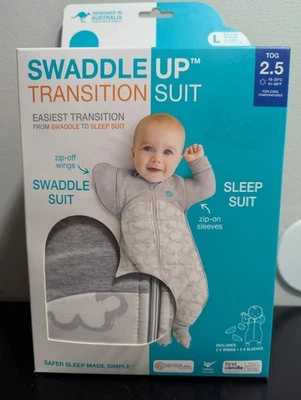 Love to Dream Traje de Transición Envolvente Cálido 2.5 TOG Gris Grande Etapa 2 NUEVO Foto 1 de 4