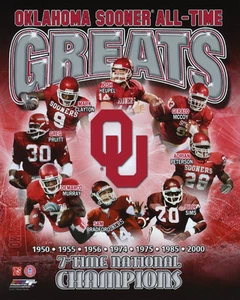 OKLAHOMA SOONERS All-Time Greats Glossy 8x10 Photo Sims Peterson Murray Poster - Picture 1 of 1