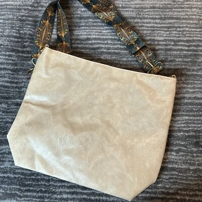 Bolso Bandolera Mujer Estilo Vintage Correa Hobo Bolso Grande Bolso de Hombro Blanco Foto 1 de 4