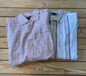 Harold Powell Men’s Lot Of 2 Button Down dress shirt size 2XL Multicolor GG - Picture 1 of 9