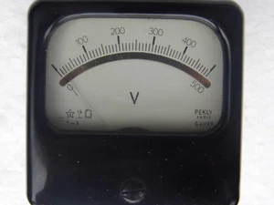 Voltmètre Pekly 500V 70x70mm made in france - Imagen 1 de 2