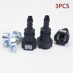 3PCS 9.49mm SAE1/4" Nylon Fuel Line Quick Connector Release Hose Disconnect Hose - Picture 1 of 6
