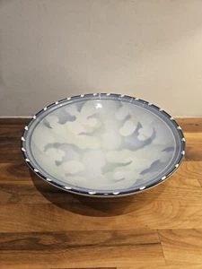 Large Hand Painted Poole Pottery Pedestal Bowl 27cm Handpainted - Picture 1 of 9