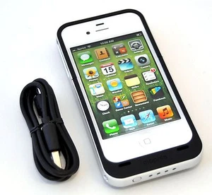 Mophie Juice Pack Air iPhone 4/4S Rechargeable Battery Case BLACK Genuine - Picture 1 of 7