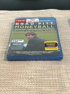 Moneyball (Blu-ray + DVD + Bonus DVD, 2012, Brad Pitt) New & Sealed. - Picture 1 of 3