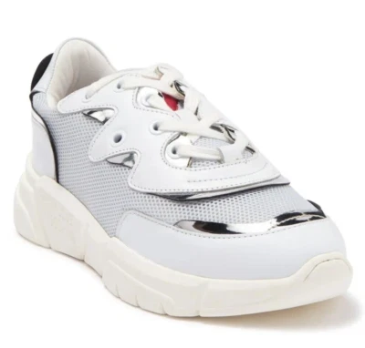 LOVE Moschino Para Mujer Zapatos Deportivos con Cordones Moda Blancos Talla 38 / EE. UU. 8 Foto 1 de 4
