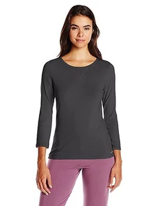 Calvin Klein 3/4-Sleeve Comfort Cotton Sleep Tee Black - Picture 1 of 1