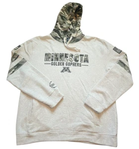 Sudadera con Capucha Pullover Minnesota Golden Gophers Para Hombre Talla L Militar Camuflaje Coliseo - Imagen 1 de 7