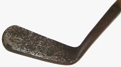 George Nicoll Zenith Putter Hickory Shafted 35" with leather wrap grip - Image 1 of 4