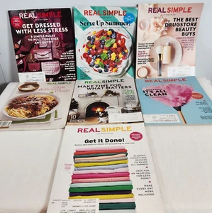 Real Simple Magazines Lifestyle Entertaining Food Organizing Lot of 7~2010-2022 - Picture 1 of 15