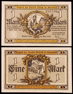 Erbach Alemania 1 marco noviembre 1918 - dinero de emergencia (GLIB-001B) - Imagen 1 de 1