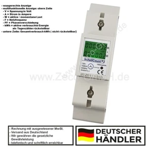 digitaler Stromzähler S0 LCD, Multianzeige, 80A Hutschiene ++ PORTOFREI ++ - Picture 1 of 7
