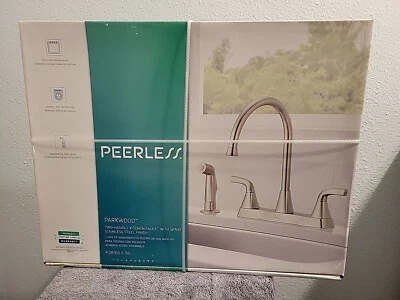 Peerless P2835LF-SS Parkwood 2手柄厨房龙头不锈钢带喷雾。 — 第 1/3 张图片