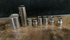 Craftsman Mixed Lot of Sockets  Misc. Sizes 8 Total 7 NOS 1 Vintage See Pics - Bild 1 von 6