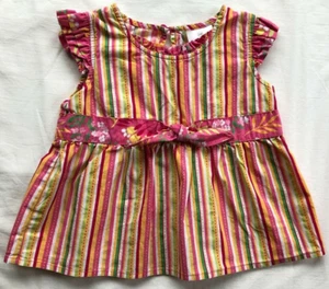 Hanna Andersson Shirt Girls Size 100 (4) EUC Stripe Adorable! - Picture 1 of 3