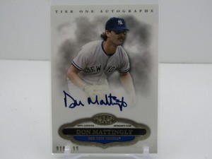 DON MATTINGLY 2013 TOPPS TIER ONE AUTOGRAPH AUTO! #010/199! YANKEES!!
