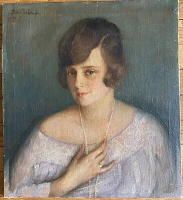 Boris Ivanovitsch Pastoukhoff (1894–1974) femme au collier de perles 1923 - Photo 1/4