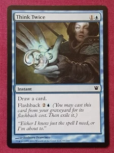 Magic The Gathering INNISTRAD THINK TWICE blue card MTG - Picture 1 of 2