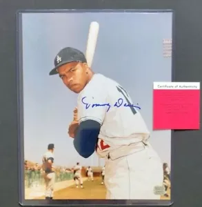 TOMMY DAVIS L.A. DODGERS SIGNED SEALED PHOTO W/COA Vintage 8 "X 10" - Picture 1 of 7