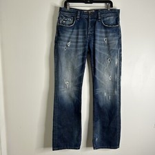 Cult of Individuality Hagen Japanese Selvedge Denim Plaid Jeans Men's 34x34