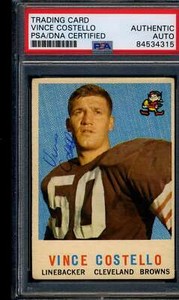 Vince Costello PSA DNA Cert Signed 1959 Topps Autograph