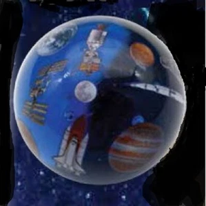 Solar System Marble w 9 Space Ships Rockets (1.4 in) NASA Space Shuttle Apollo - Picture 1 of 6